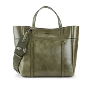 BOTKIER ALIX GREEN LEATHER TOTE SATCHEL CONVERTIBLE CROSSBODY HANDBAG - Picture 1 of 15