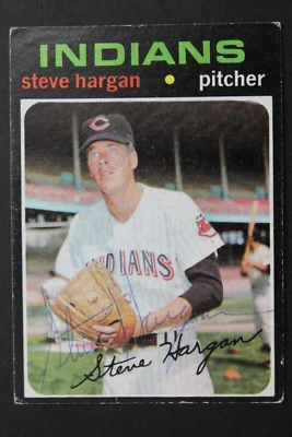 Steve Hargan Cleveland Indians Autographed Signed 1971 Topps #375 Baseball Card - Image 1 of 3