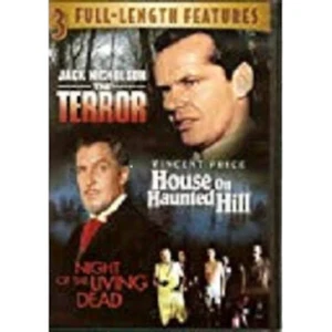 3 MOVIES   The Terror/House on Haunted Hill/Night of the living dead DVD NEW - Picture 1 of 1