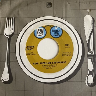 Claudine Longet 45 Here There and Everywhere / Hello Hello NEW reissue unplayed - Image 1 of 3