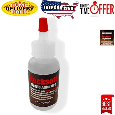 Adhesivo Rocksett 1 oz - Resistente a vibraciones para frenos de boca y supresores Foto 1 de 3