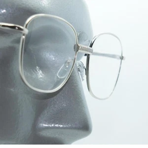 Reading Glasses Classic Mama Large Square Silver Metal Frame +1.75 Lens - Picture 1 of 4