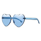 Heart Shape Sunglasses Rimless Transparent Heart Glasses Colorful Party Favors