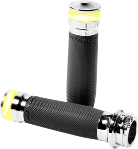 Performance Machine (Pm) Grips Contour - Led - Cable - Chrome 0063-2101M-Ch - Picture 1 of 1