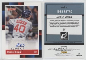 2022 Panini Donruss Retro 1988 Signatures Jarren Duran #R88S-JD Rookie Auto RC
