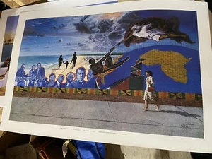 "It's A Long, Long Story" von Jimi Claybrooks 25 "x38" Lithographie Kunstdruck Neu. - Bild 1 von 7