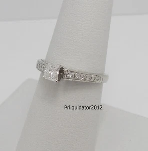 1/2CT Natural Diamond Anniversary Engagement Wedding Bridal Ring 14K White Gold - Picture 1 of 12