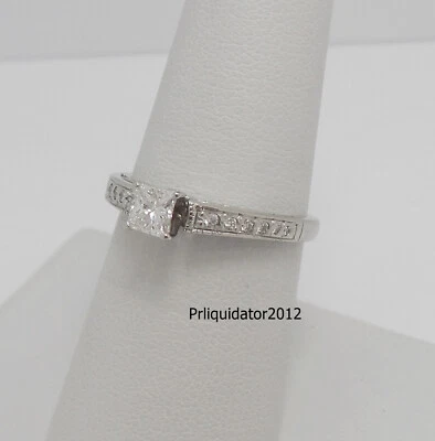 1/2CT Natural Diamond Anniversary Engagement Wedding Bridal Ring 14K White Gold - Image 1 of 4