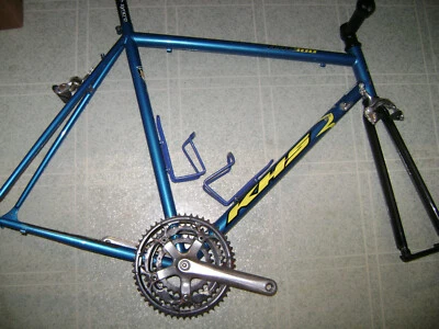 VINTAGE KHS FLITE 300 REYNOLD CROMO ROAD BIKE FRAME SET 58CM 23 HALF BIKE ALMOST - Image 1 of 4