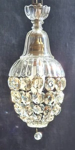 ANTIQUE CRYSTAL GLASS CHANDELIERS - CANOPY & DOME + BAG DESIGN - Picture 1 of 14