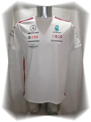 T-shirt Blanc  AMG PETRONAS F1  Motorsport Mercedes Taille M  Neuf - Photo 1/4