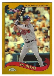 2002 Topps Chrome Gold Refractor #261 Wes Helms Atlanta Braves BV$2.50 - Picture 1 of 1