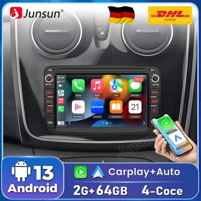 Für Renault Dacia Duster Sandero Lada Android 13 Autoradio 2+64G Carplay SWC DAB - Bild 1 von 4