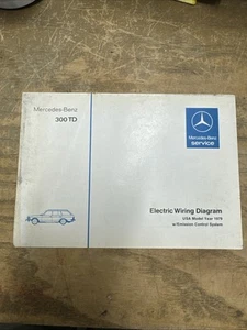 1979 Mercedes Benz USA Model 300 TD Electric Wiring Diagram 22JS2583-Y19 - Foto 1 di 4