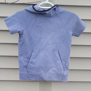 🌺BOYS Hoodie Short Sleeve Fleece BLUE Kangaroo Pocket SIZE SMALL Old Navy 🌺 - Picture 1 of 4