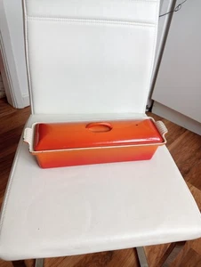 Le Creuset Lidded Rectangle Terrine Orange. - Picture 1 of 7