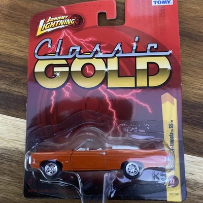 Johnny Lightning Classic Gold 1969 Chevy Impala SS Convertible Diecast 1:64 Scal - Image 1 of 3