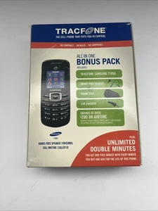 Samsung T105G Tracfone Prepaid GSM Basic Cell Phone Black -- New - Picture 1 of 3