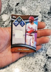 2025 Topps Series 2 Game Used Base Relic Trea Turner, #RTB-TUR, Phillies - Picture 1 of 3