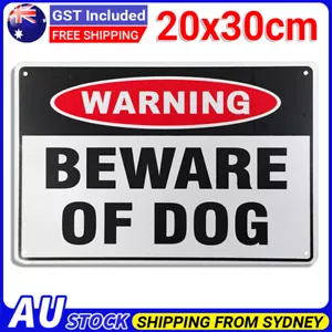 ** FREE SHIPPING ** WARNING BEWARE OF DOG Sign 200 x 300mm Aluminium Signs - Picture 1 of 9
