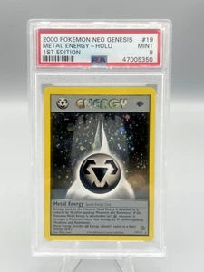 Pokemon 1st Edition HOLO 2000 METAL ENERGY Neo Genesis PSA 9 MINT - Picture 1 of 2