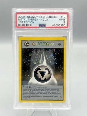 Pokemon 1st Edition HOLO 2000 METAL ENERGY Neo Genesis PSA 9 MINT - Image 1 of 2