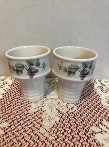 Pfaltzgraff Grapevine-Ice Cream Sundae Cups-Set of 2 - Picture 1 of 7