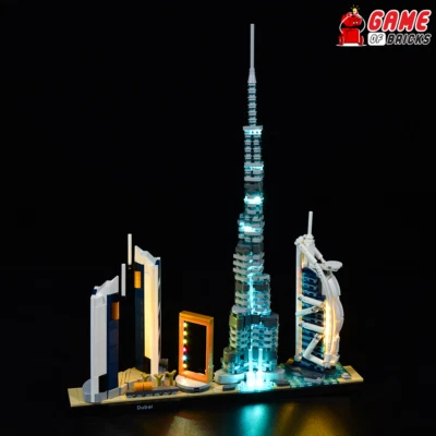 LED Light Kit for Dubai - Compatible with LEGO® 21052 - Image 1 of 4