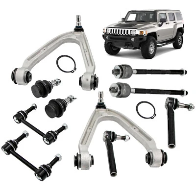 10x Front Upper Control Arms Tie Rod Sway Bar Link Kit For Hummer H3 2006-2010 - Image 1 of 4