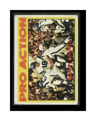 1972 Topps Pro Action Roman Gabriel Los Angeles Rams #128 Football Card EX - Image 1 of 2