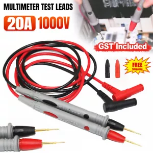 Multimeter Test Leads for Fluke Meter Electrical Alligator Clip Probes 1000V 20A - Picture 1 of 10