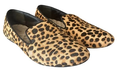 Birdies Shoes Loafers Moccasins Womens 8 Leopard Starling Calf Hair Comfort Slip - Image 1 of 4