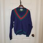VTG Siegfried Striped Pullover 90s Sweater Womes Large Blue Green Mauve