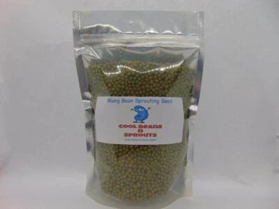 Mung Bean Seeds for Sprouting Microgreens, "COOL BEANS n SPROUTS" Brand.