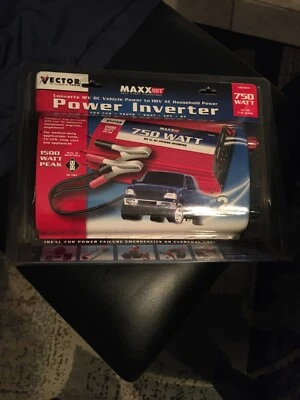 Vector Maxx SST VEC043 750 Watt DC to AC Power Inverter w/Clips 1500 Watt Peak - Image 1 of 4