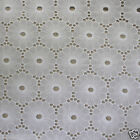 Flower Embroidered Cotton Eyelet Lace Fabric By the Yard 53"(134cm) YH1504 DIY