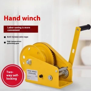 Manual Winch Bi-directional Self-locking Hand Winch Traction Hoist Winch Crane - Picture 1 of 17
