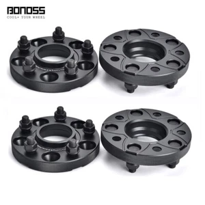 4) BONOSS 18mm+ 20mm For Tesla Model 3 / Y Wheel Spacers 5x114.3 + M14x1.5 Studs - Picture 1 of 16