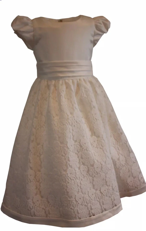 Robe de soirée fille / baptême / fleur fille ivoire 10 ans - Photo 1/1