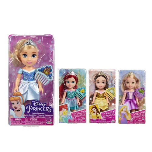 JAKKS PACIFIC DISNEY PRINCESS PETITE DOLLS GLITTERED 15 CM ASST.1