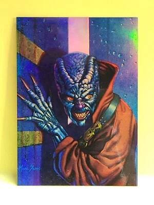 Карта переливающаяся Star Wars Finest 1996 Topps GOLD NO59 Noghri Clone Wars Fighters - Изображение 1 из 4