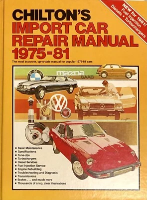 MANUAL DE REPARACIÓN DE AUTOMÓVILES DE IMPORTACIÓN DE CHILTON 1975--1981 Manual de reparación Foto 1 de 4