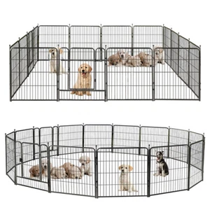 Parque infantil para perros, 32 pulgadas de altura exterior ejercicio antioxidante valla para perros - parque infantil portátil - Imagen 1 de 30