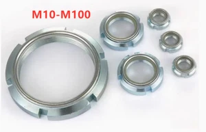 Round Slotted Nylon Insert Self-Locking Nut Select the Size - Picture 1 of 6