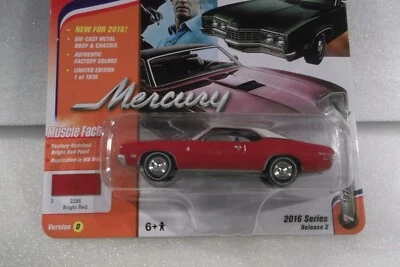1971 MERCURY MONTEGO  BRIGHT RED MUSCLE CARS USA 2016 JOHNNY LIGHTNING 1:64 - Image 1 of 2