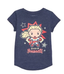 Girls Jumping Beans Captain Marvel Believe In Yourself Tee New Multi Size - Picture 1 of 3