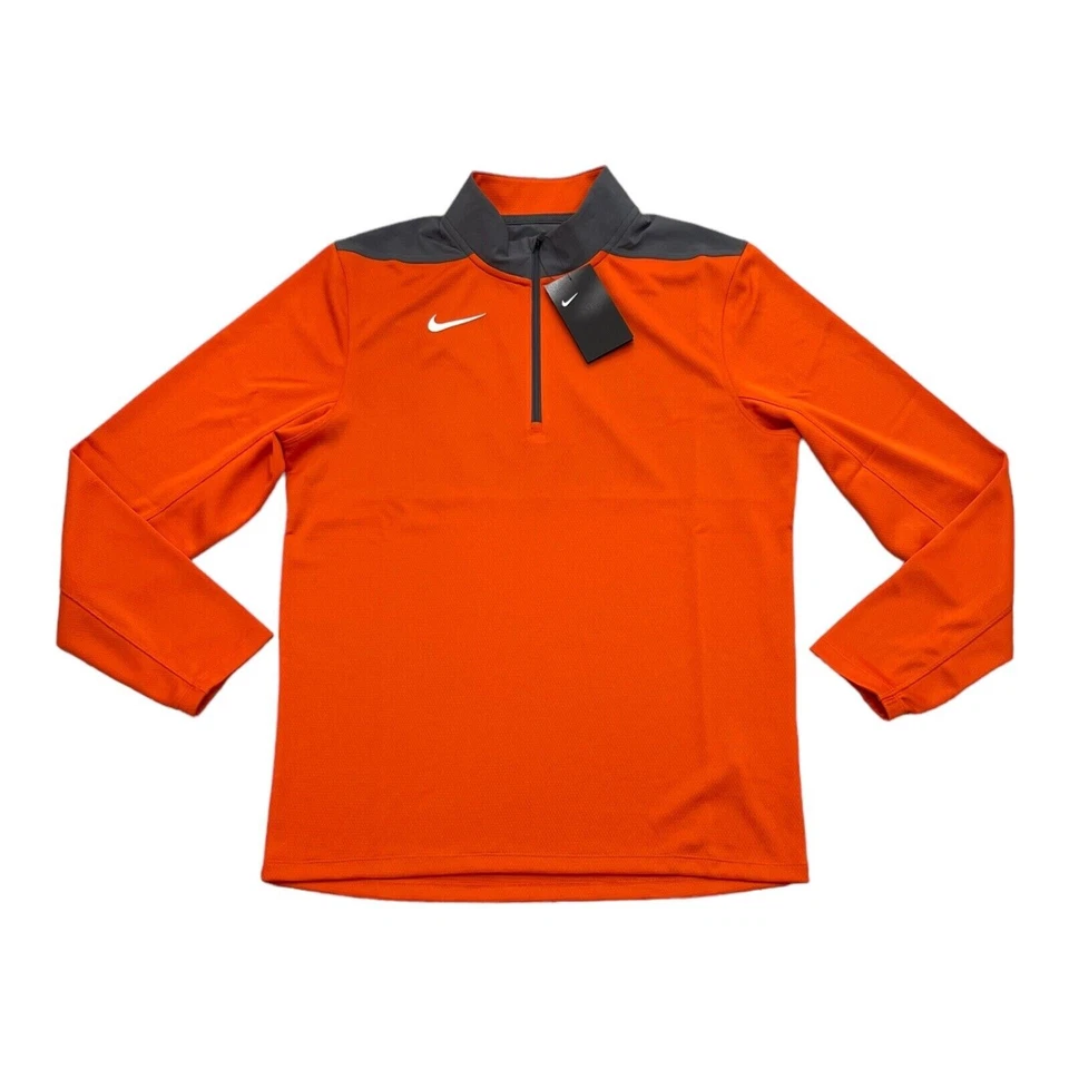 Nike Men's Dri-Fit Quarter-Zip L/S Pullover - DH3410-820 Orange - Small -