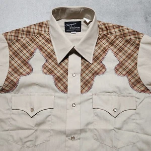 Vtg Champion Westerns Permanent Press Shirt Men's 15.5-33Button Snap Rockabilly - Picture 1 of 12