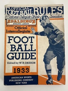 1933 Spalding Official Football Guide & Rules Book NCAA Intercollegiate - Picture 1 of 13