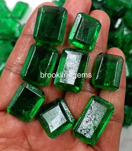 Lote de 200 Ct Piedras Preciosas Sueltas Certificadas Esmeralda Verde Colombia Natural k - Imagen 1 de 3
